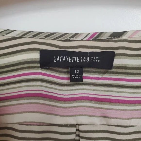 Lafayette 148 New York Silk Shirt - Picture 3 of 4